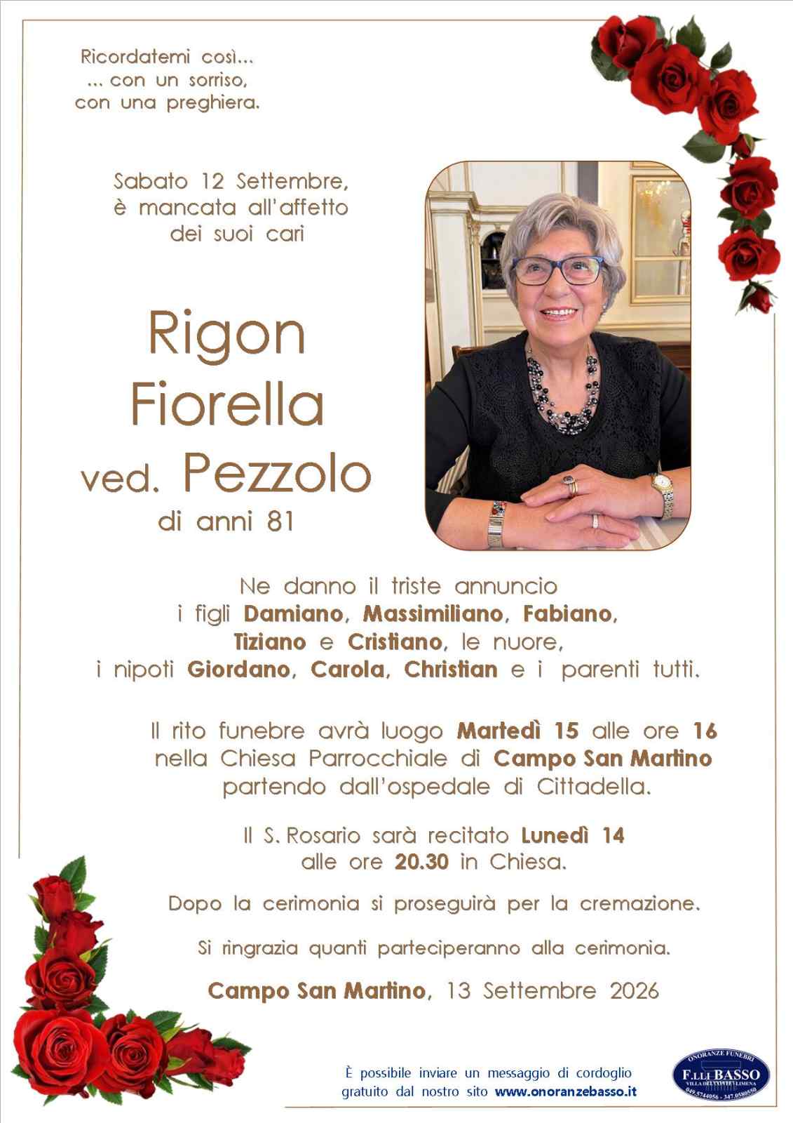 Immagine per Rigon Fiorella ved. Pezzolo Immagine per Rigon Fiorella ved. Pezzolo